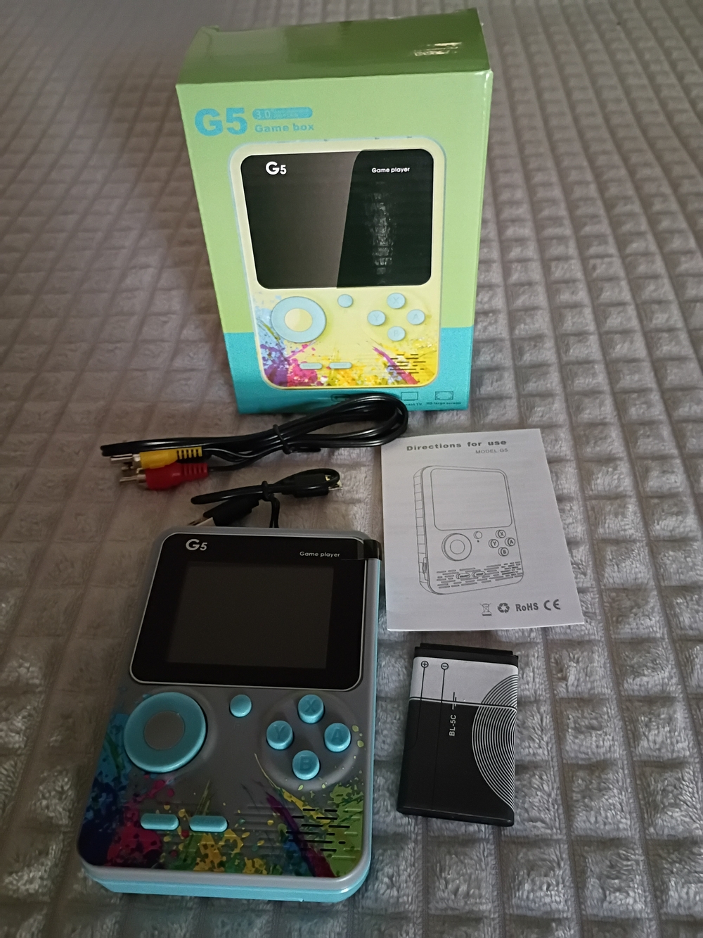 G5 Game Box Handheld Retro Gaming Console 500 Built-In Games New